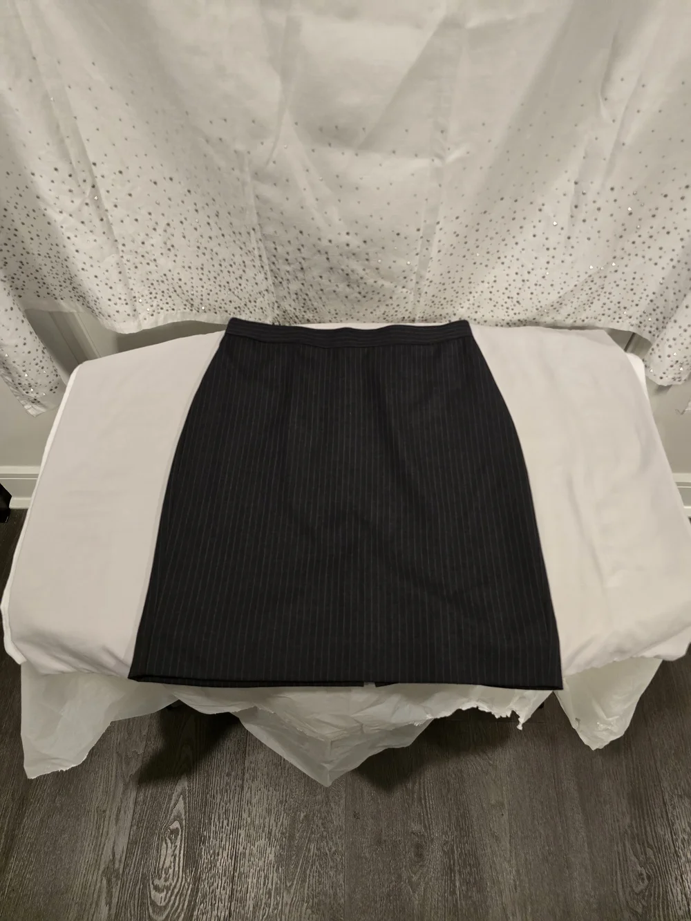 J. Crew Classic #2 Charcoal  Pinstripe Pencil Skirt Sz 0